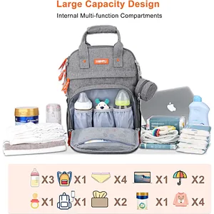 Homfu Diaper Bag Backpack Mommy Hospital Baby Bags for Girls Boys Multifunction Large Laptop Travel Backpack Mom Dad Diaper Bag with Changing Pad Waterproof Fashion Maternity Baby Diaper Bag Tote